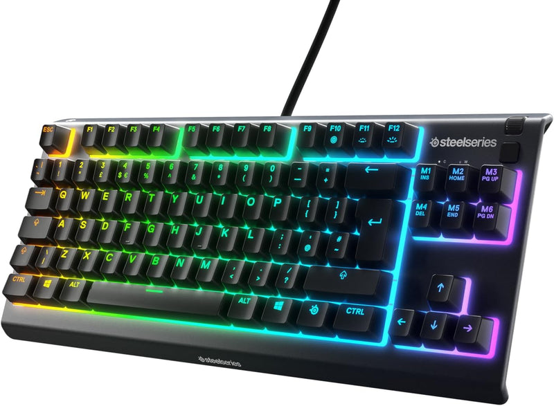 SteelSeries Apex 3 TKL - RGB Gaming-Tastatur - Kompakter Tenkeyless-Formfaktor - 8-Zonen-RGB-Beleuch