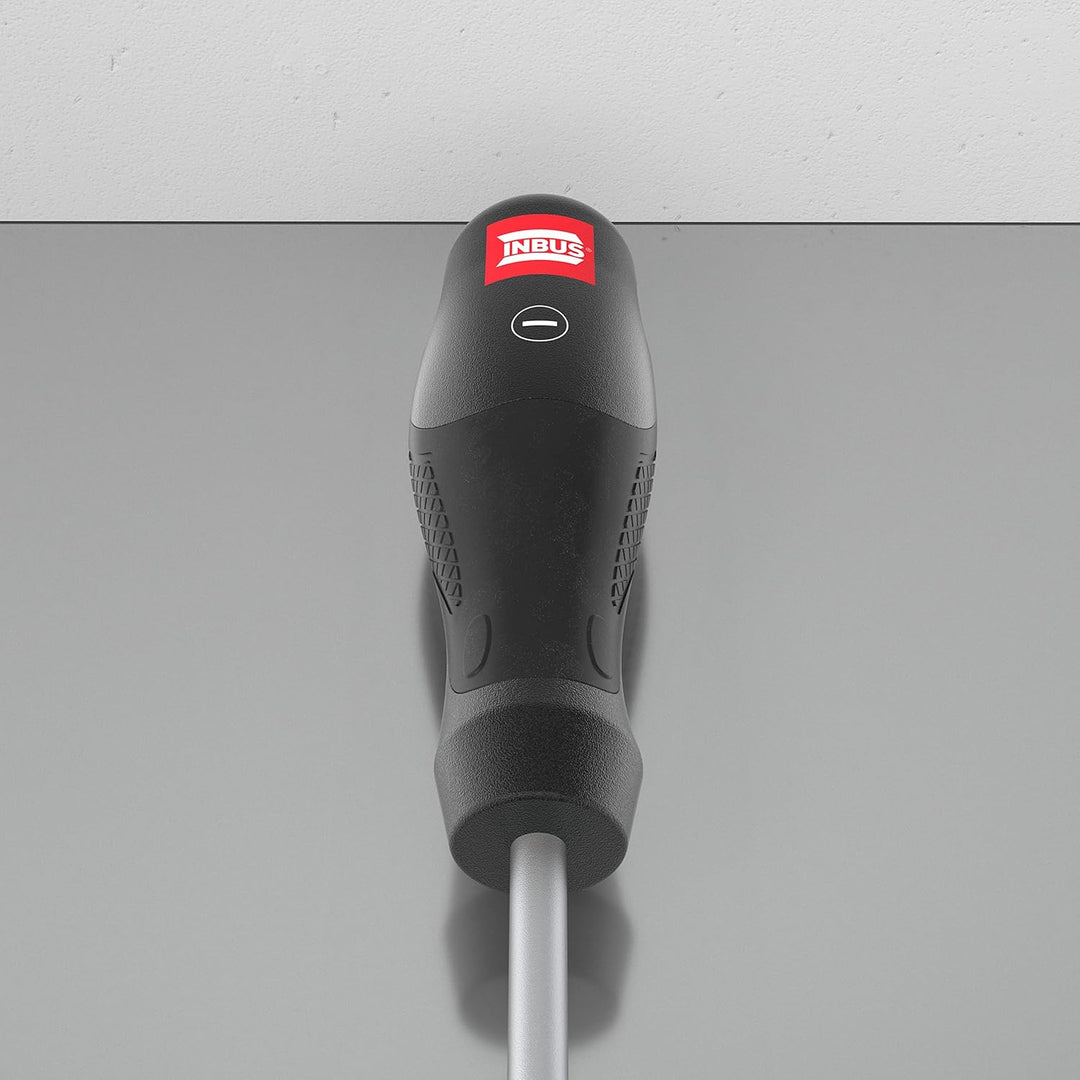INBUS® 73790 Schraubendreher Set 6tlg, SL3–6.5 & PH1–2, mit HybridTouch & GrayTip 4× SL & 2× PH, 4×