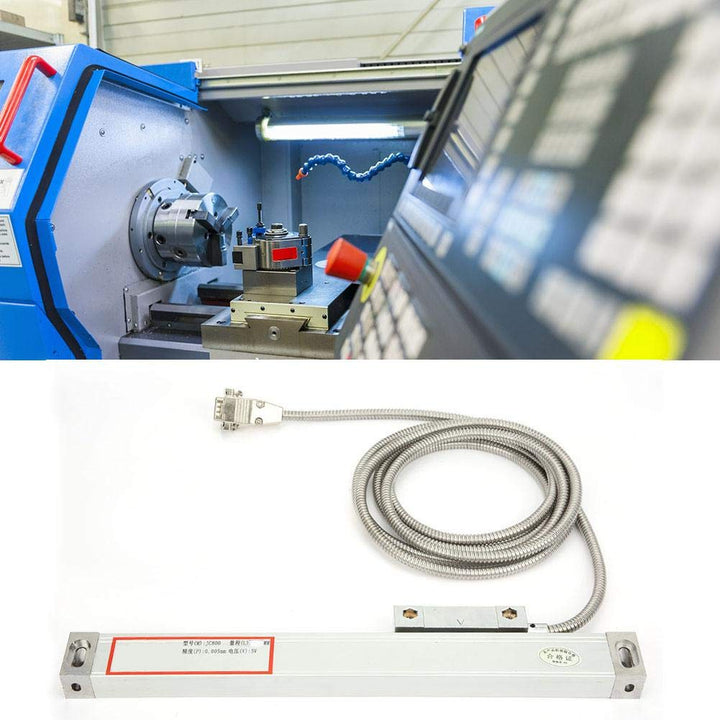 Oumefar Linearmassstab DRO Aluminiumlegierung Druckgussanzeige Linearmassstab Hochpräzise 5um für JC