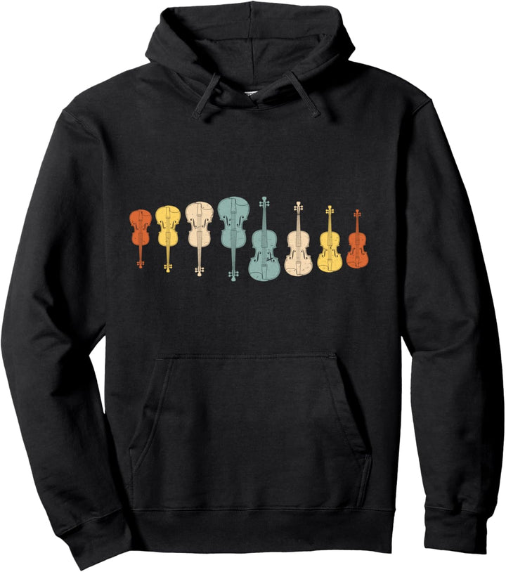 Violine Retro Violin Player Pullover Hoodie