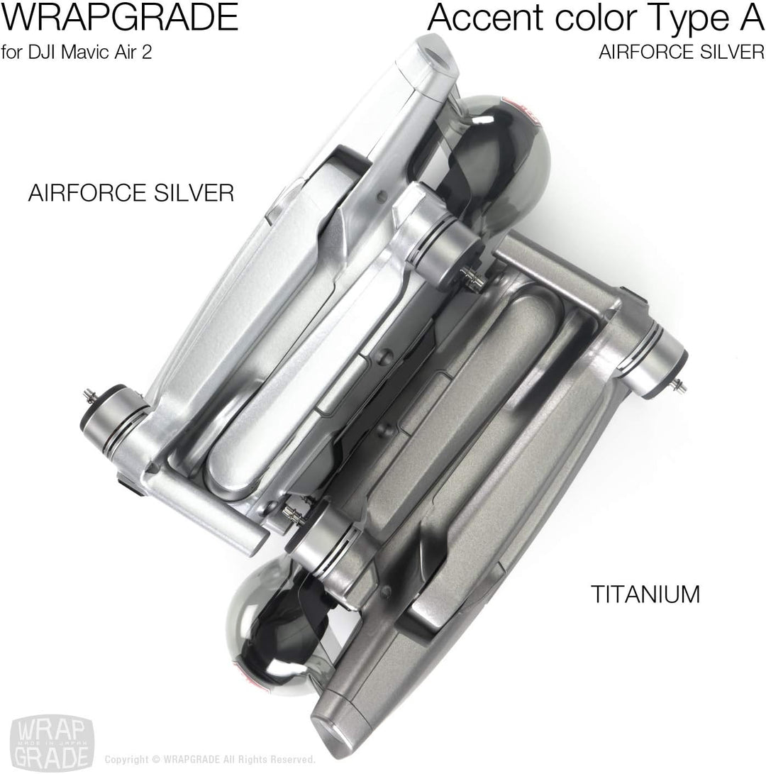 Wrapgrade Main Unit Skin kompatibel mit DJI Mavic Air 2 (Airforce Silver)