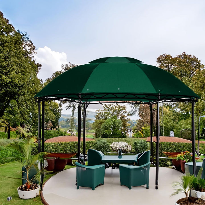 freigarten.de Ersatzdach für Pavillon Ø 350 [cm] Wasserdicht Material: Panama PCV Soft 370g/m² extra