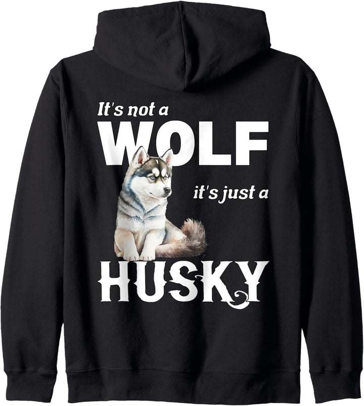 It´s not a Wolf it´s just a sibirischer Husky Schlittenhunde Kapuzenjacke