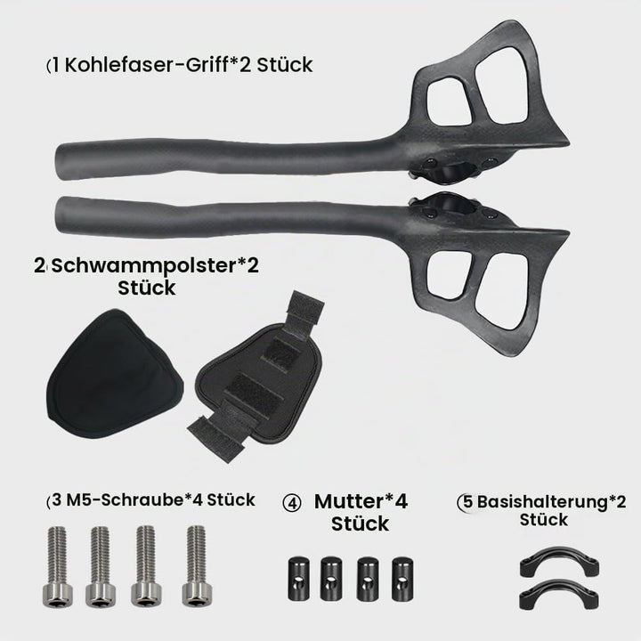 Alfa Pasca Triathlon Lenkeraufsatz Aero Triathlon Lenker Carbon 340mm Triathlon Fahrrad Lenker 3K Ma