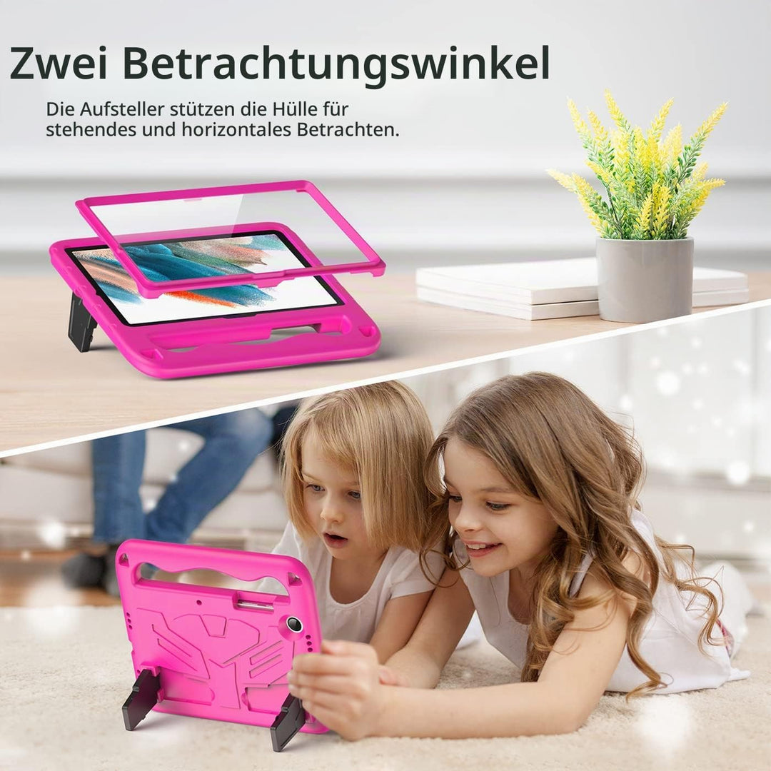 DUZZONA Kinder Hülle für Samsung Galaxy Tab A8 10,5 Zoll 2022 (SM-X200/X205/X207), mit integriertem