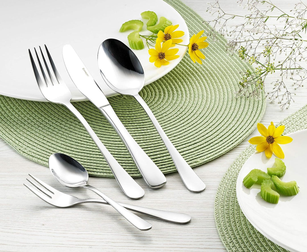 Esmeyer 156-081 Besteck-Set Sylvia aus Edelstahl 18/0 poliert 30-teilig, Silberfarben Tafelbesteck 3
