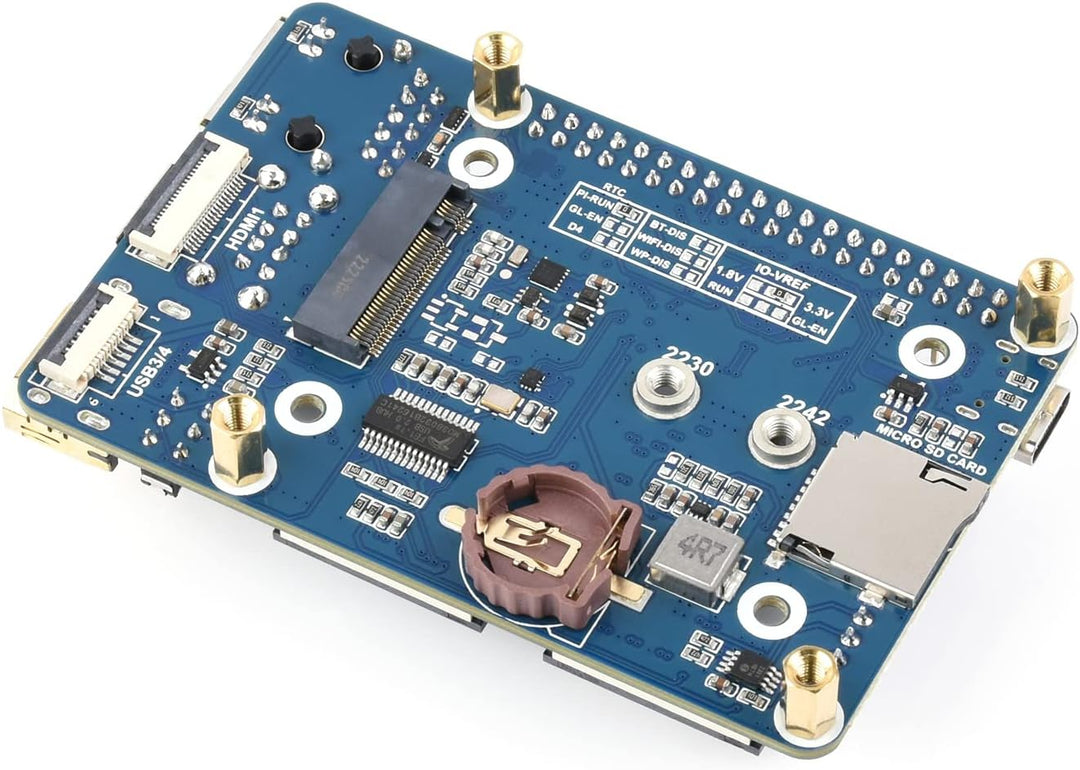 Waveshare Mini Base Board Designed for Raspberry Pi Compute Module 4 Powerful Functions in A Small S