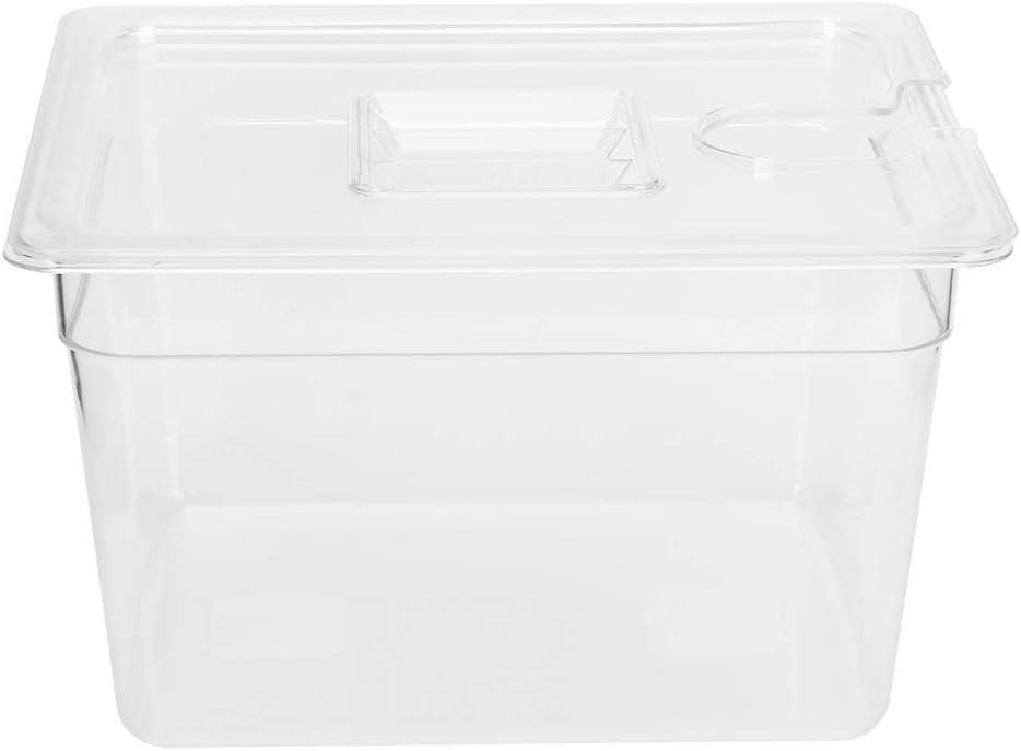 Sous Vide Behälter, 11,71L Durchsichtiger Container mit Deckel, Nicht-Haftender Vakuumierbehälter fü