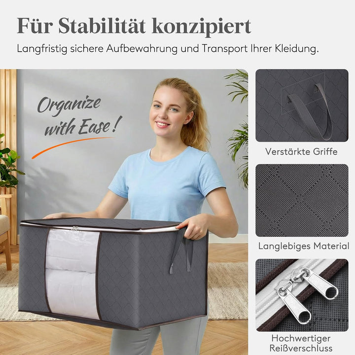 Lifewit 60L Aufbewahrungstasche Gross, Schrank Organizer Set 4 Stück 4 60L, 4 60L