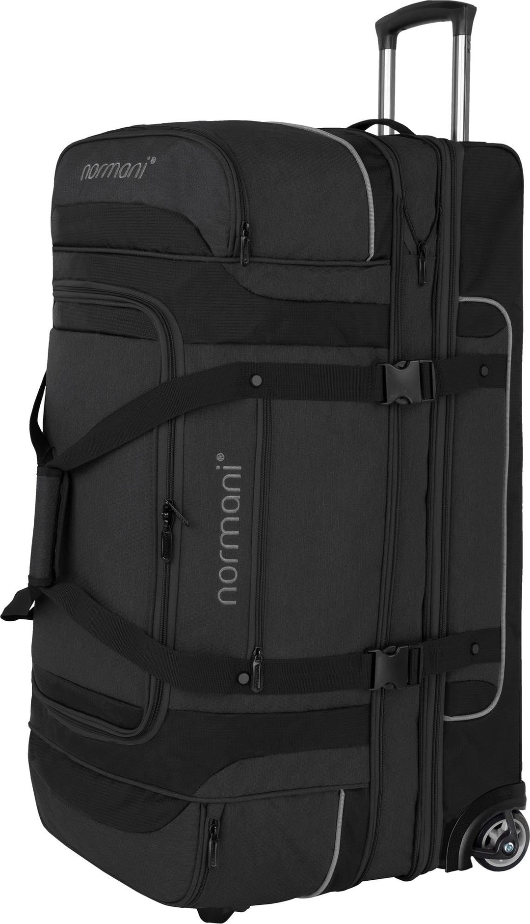 Reisetasche 2-Rad Trolley Weichgepäck Reisetasche mit Rollen und 6 Fächern - erweiterbarer Reisetrol
