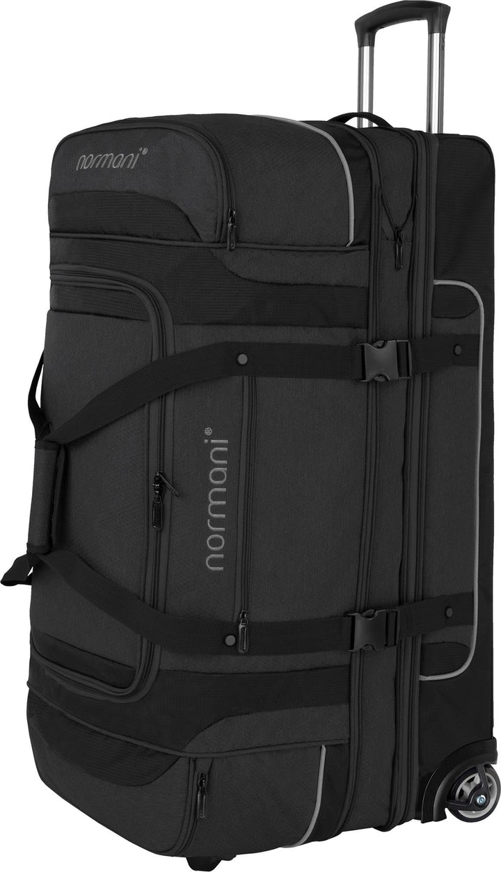 Reisetasche 2-Rad Trolley Weichgepäck Reisetasche mit Rollen und 6 Fächern - erweiterbarer Reisetrol