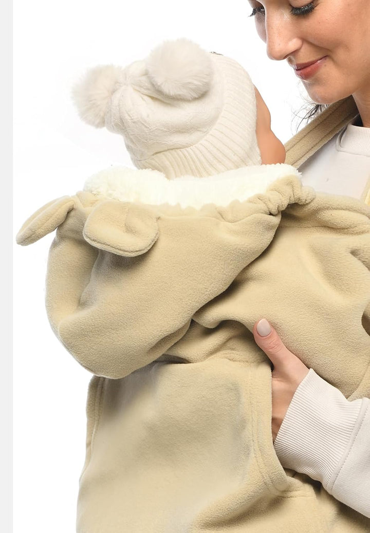 Mija - Tragecover, Universal Bezug für Baby Carrier/Tragetücher/Cape 4023 (Beige/Weiss), Beige/Wei&#