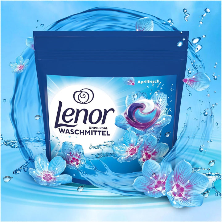 Lenor Waschmittel PODS All-in-1, 104 Waschladungen, Universal Aprilfrisch, 3-mal länger anhaltende F