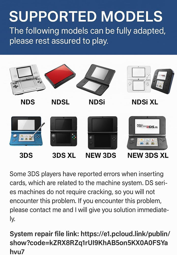 DS-Spiel, 520-in-1-Spielkassette, Multicart, Game Pack Card Super Combo für DS DSL DSi 3DS 2DS XL/LL