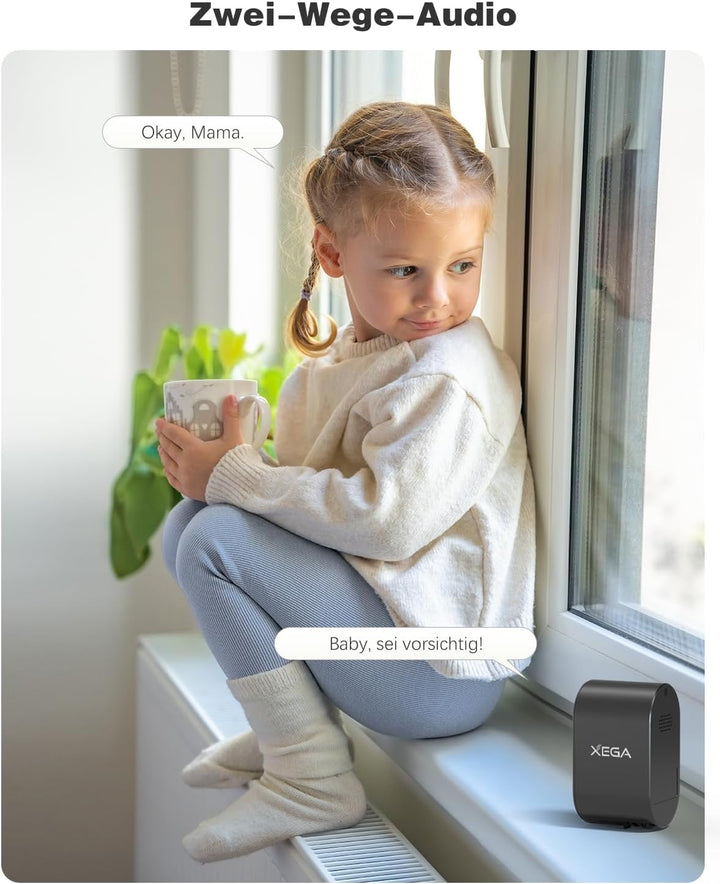 Xega 4G LTE Überwachungskamera Aussen Innen mit SIM Karte, 2K HD Ohne WLAN Kamera Tragbare, 6000mAh