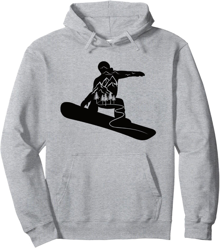 Snowboarder Skipiste Wintersport in den Bergen Pullover Hoodie