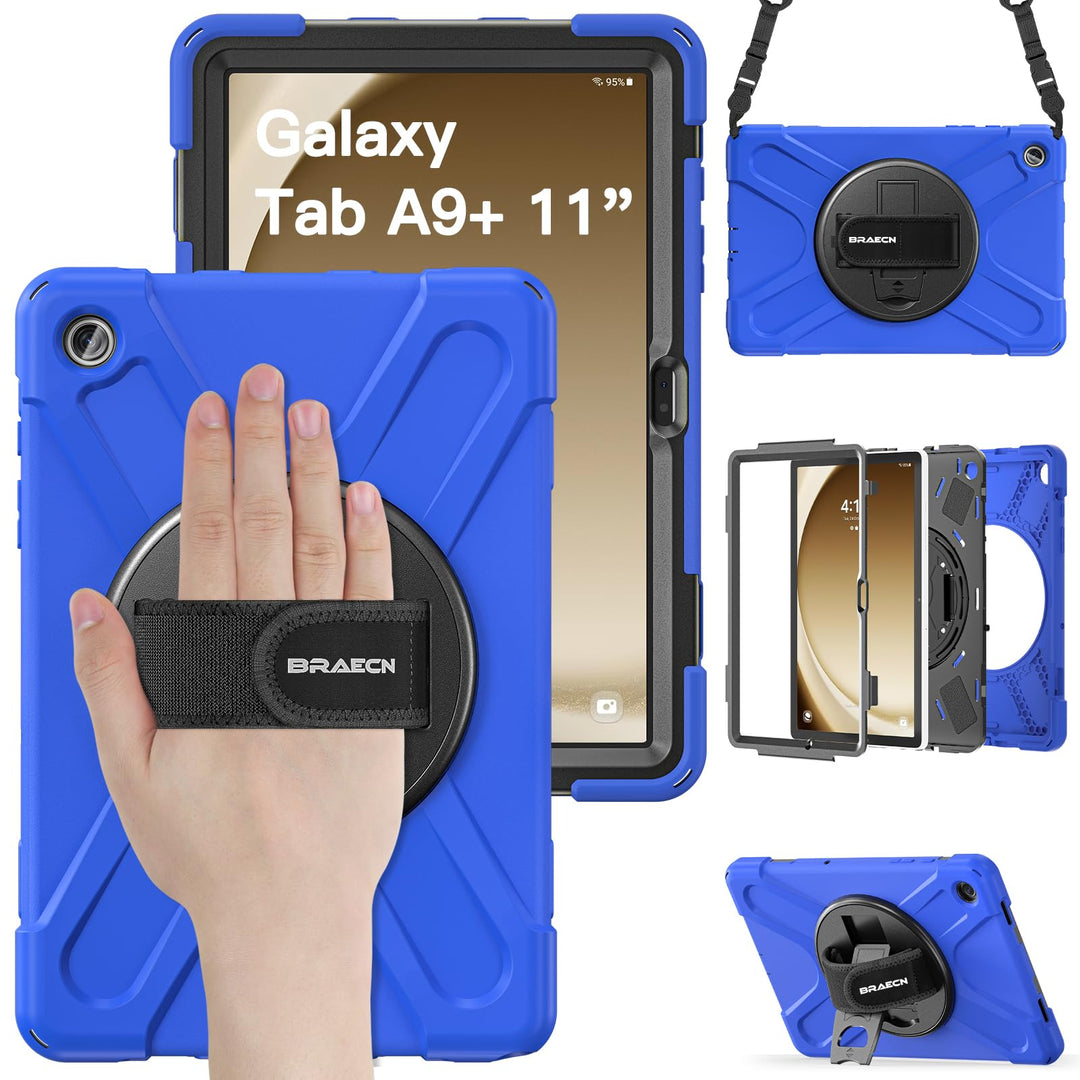 BRAECN Hülle für Samsung Galaxy Tab A9+ 11 Zoll SM-X210/SM-X216/SM-X218, Stossfeste Robuste Tragbare