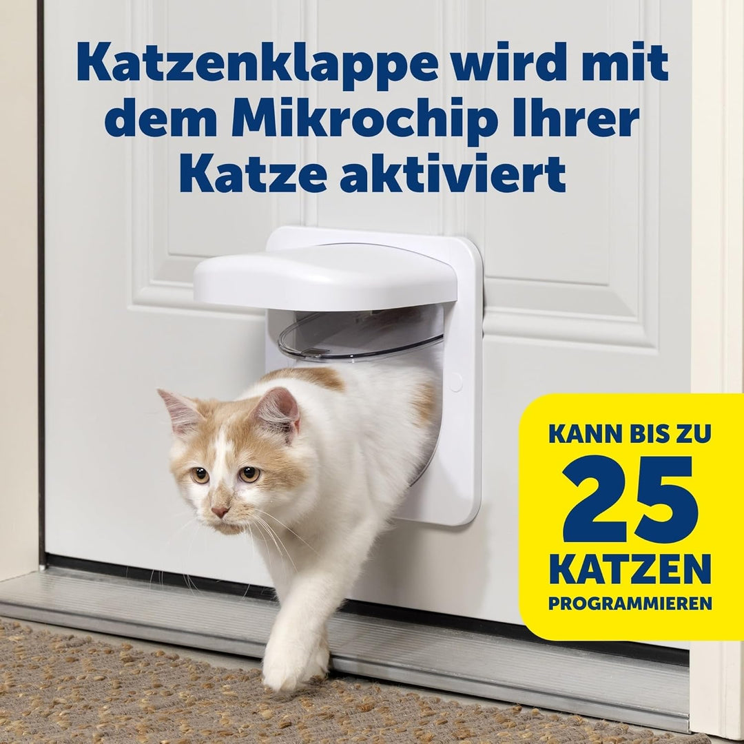 PetSafe Petporte smart flap Mikrochip Katzenklappe, Automatischer Zugang mit Chip-Erkennung, Für Kat