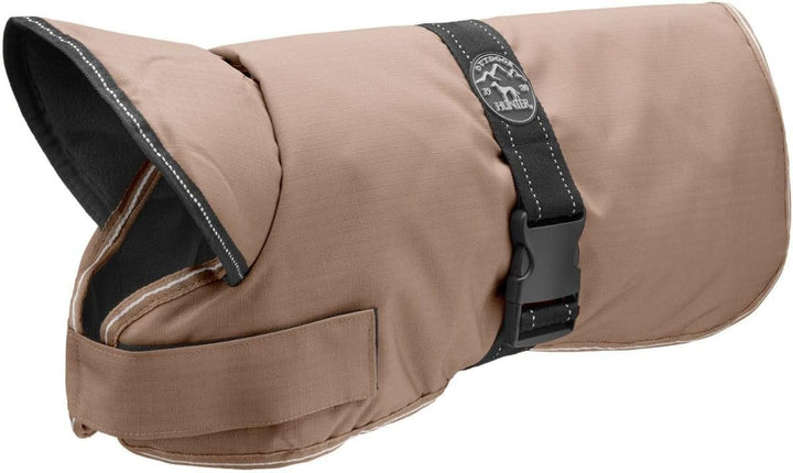 HUNTER Hundemantel DENALI, Farbe: taupe, warmer Hundemantel mit Fleece-Innenfutter, wasserabweisend,