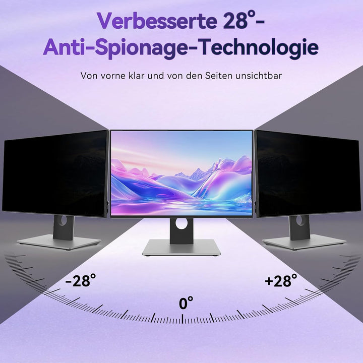 IPROKKO 21.5 -Zoll Magnetischer Blickschutzfilter für 16:9 Monitor, Abnehmbarer Sichtschutz Anti Bla