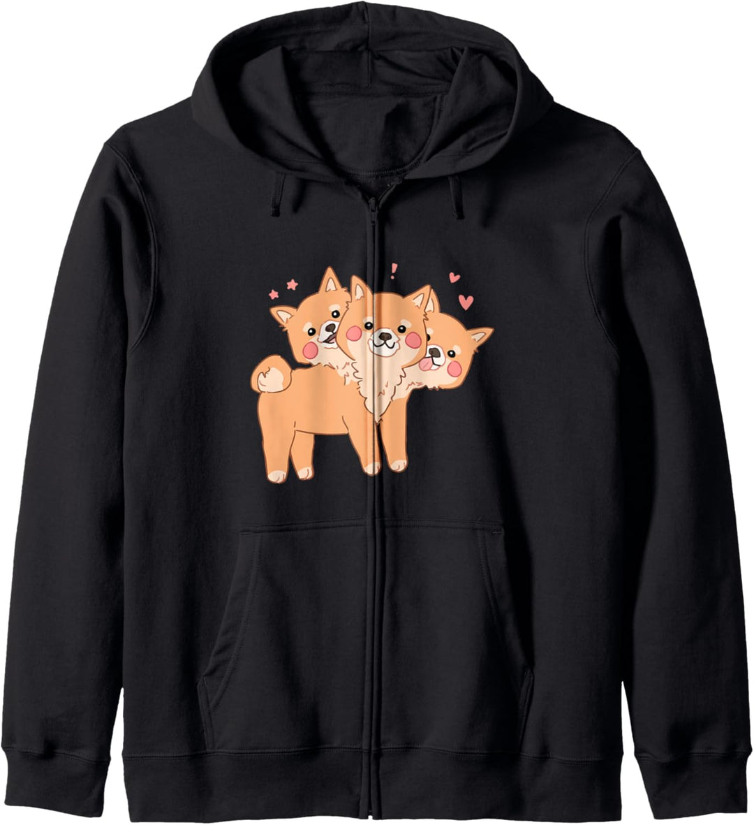Kawaii Pastel Cute 3 Headed Dog Kapuzenjacke