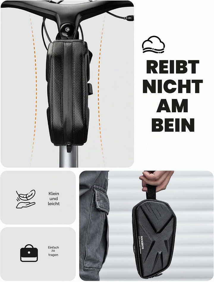 ROCKBROS Fahrrad Rahmentasche Fahrradtasche für Fahrradrahmen 1,4L MTB Oberrohrtasche