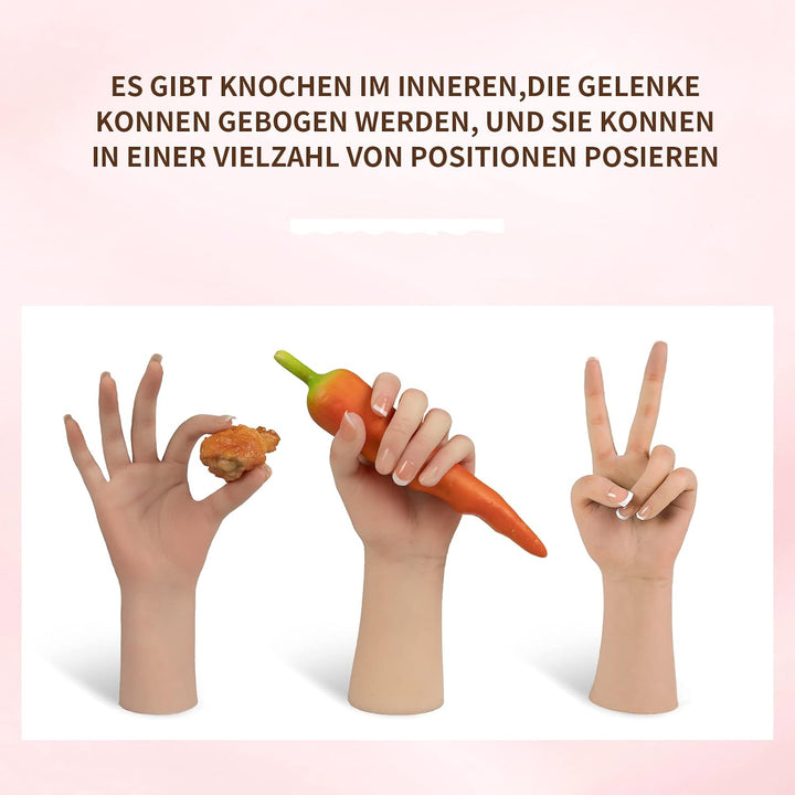 CYOMI Silikon Hand Mannequin Weiblich Schaufensterpuppe Mannequin Hand Life Size Hand Model für Male