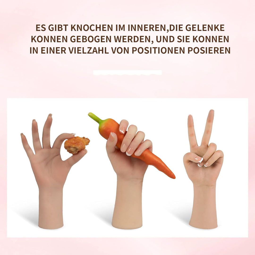 CYOMI Silikon Hand Mannequin Weiblich Schaufensterpuppe Mannequin Hand Life Size Hand Model für Male