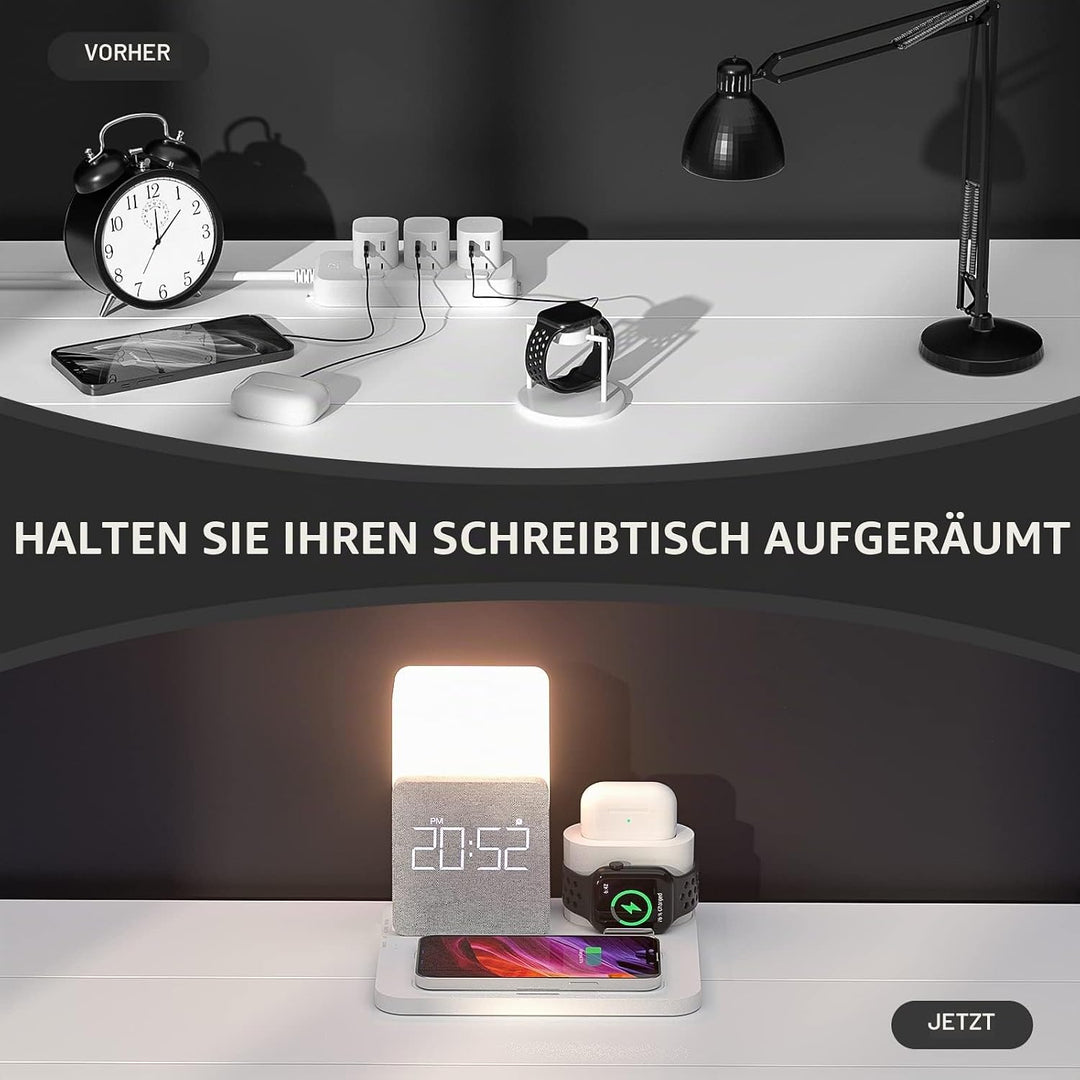 Wireless Charger, COLSUR 3 in 1 Induktive Ladestation 15W Kabelloses Ladegerät für i Watch Series SE