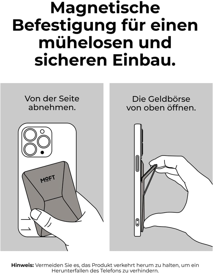 MOFT MagSafe Wallet Ständer für iPhone 15/14/13/12 Serie Kompatibel mit MagSafe, MOVAS Vegan Leder M