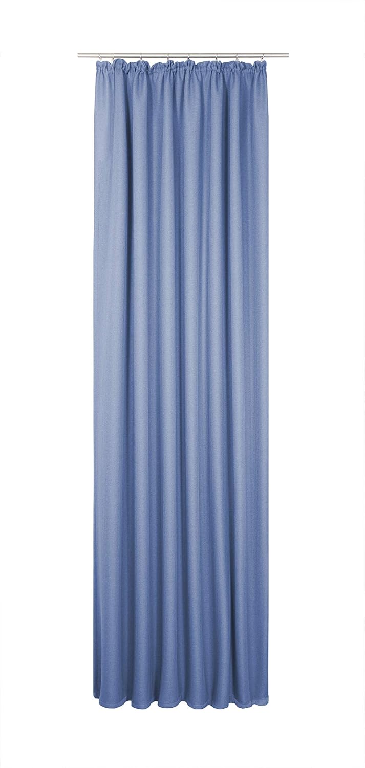 Wirth Fertigschal mit Kräuselband, Polyester, Dunkelblau, 175 x 132 cm 175 x 132 cm Dunkelblau, 175