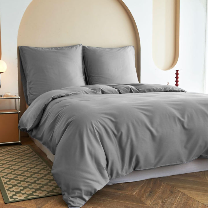Simple&amp;Opulence Bambus Bettbezug Set, Seidiger und weicher Bettbezug Kühle Bettwäsche Perfekt für Ha