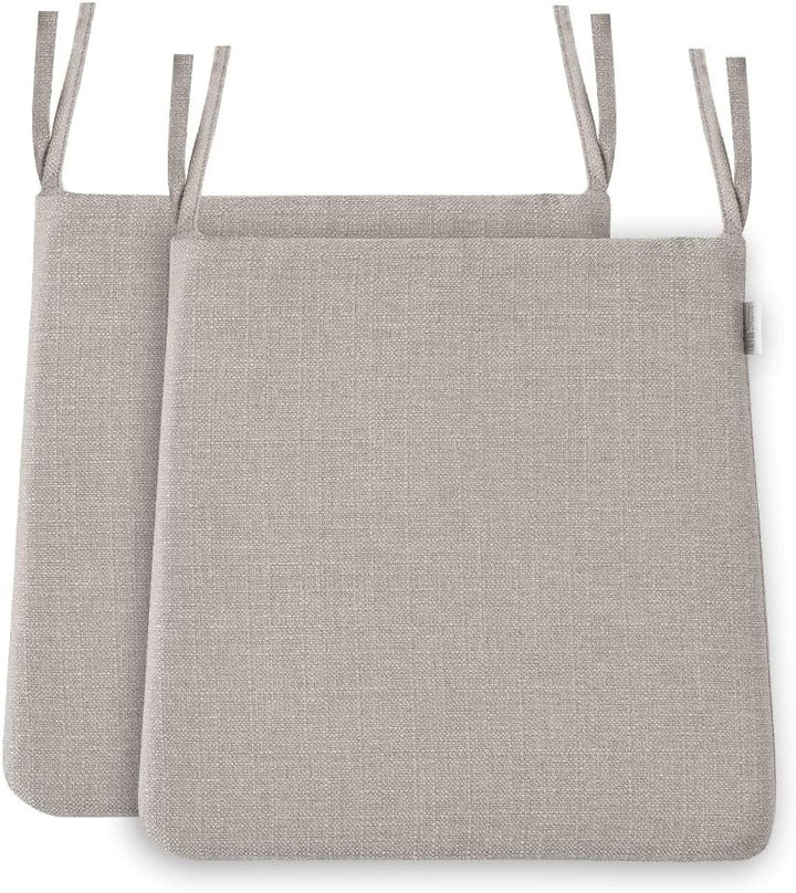 BALCONY &amp; FALCON Trapezförmige Sitzkissen mit Bindebänder in Beige 2er Set: 38– 42 cm grosse Sitzpol