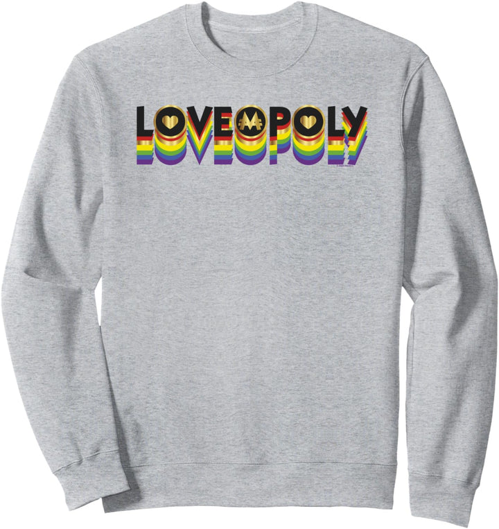 Monopoly Loveopoly Rainbow Word Stack Sweatshirt