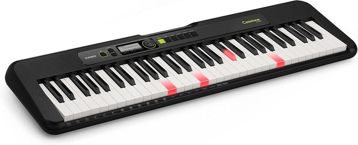 Casio LK-S250 CASIOTONE Leuchttastenkeyboard mit 61 anschlagdynamischen Tasten im Piano-Look mit Beg