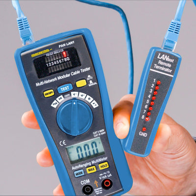 Pancontrol PAN LAN1 LAN-Tester und Digital-Multimeter 300V CAT III mit autom. Bereichswahl