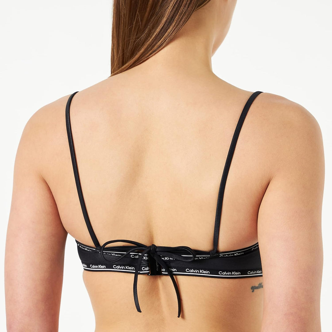 Calvin Klein Damen Bandeau Bikinioberteil Gepolstert, Schwarz (Pvh Black)