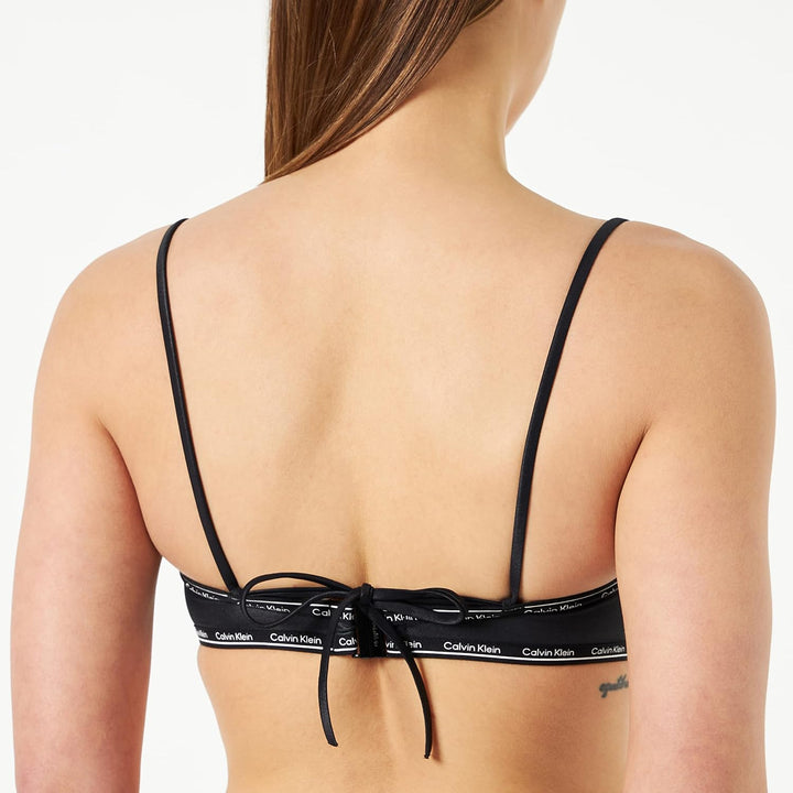 Calvin Klein Damen Bandeau Bikinioberteil Gepolstert, Schwarz (Pvh Black)
