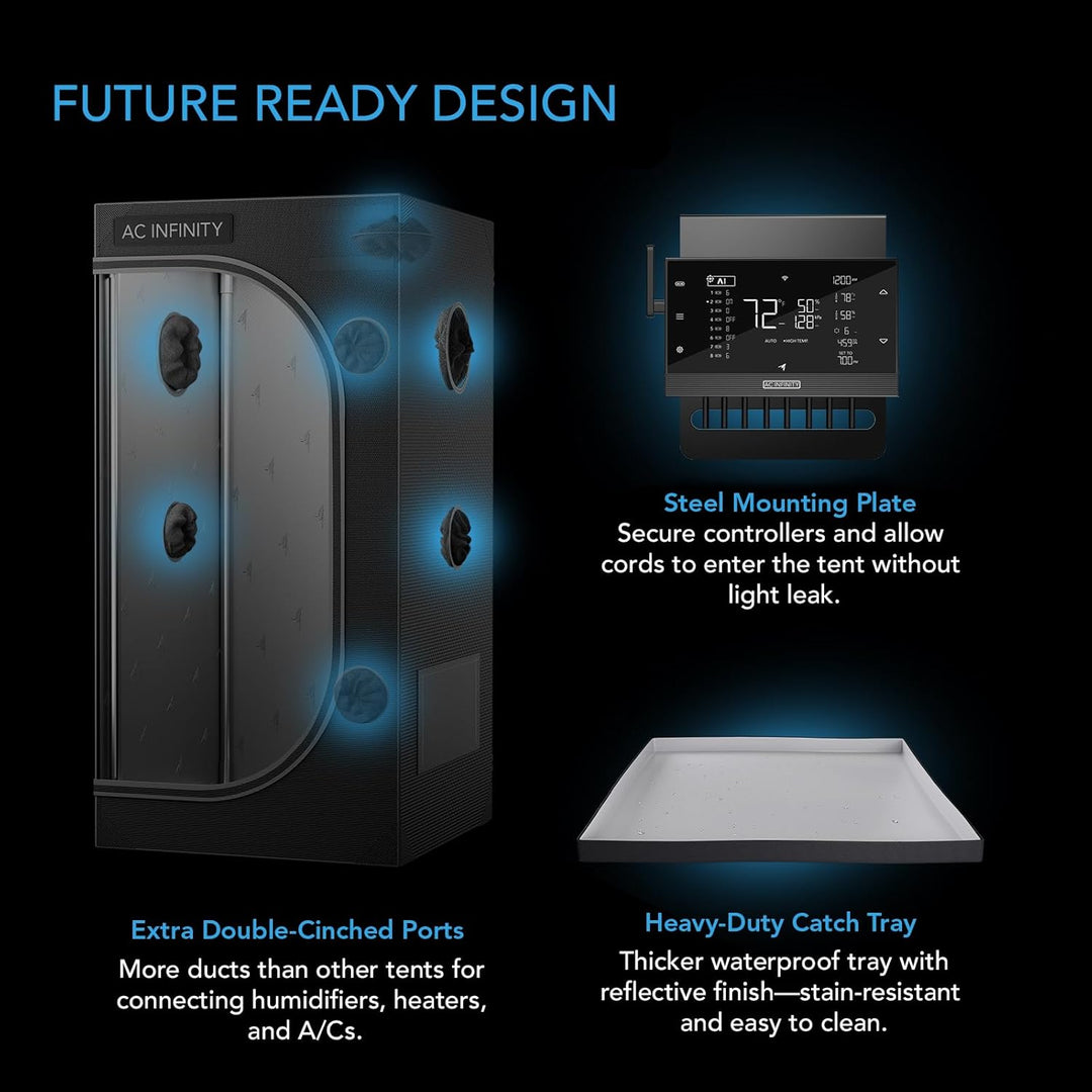 AC Infinity CLOUDLAB 733 Advance Grow Zelt, 91,4 x 91,4 x 182,9 cm, dickste 2,5 cm Stangen, höchste