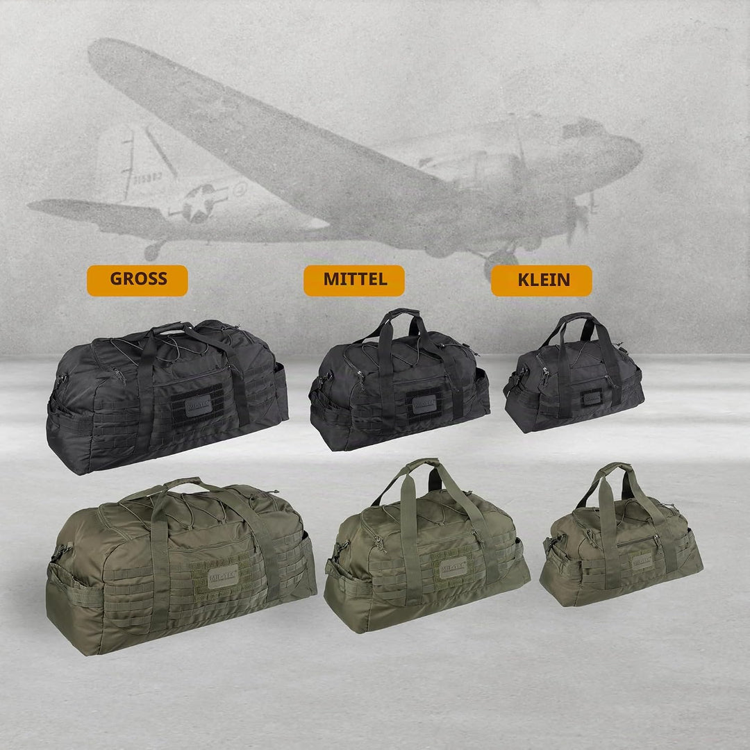 Mil-Tec Combat Fliegertasche Einheitsgrösse Schwarz, Einheitsgrösse Schwarz