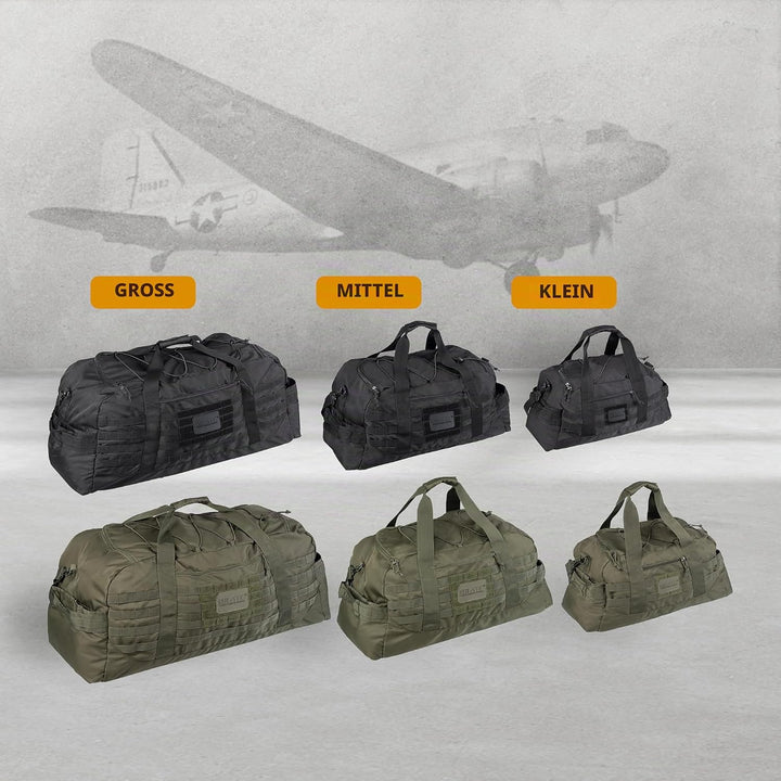 Mil-Tec Combat Fliegertasche Einheitsgrösse Schwarz, Einheitsgrösse Schwarz