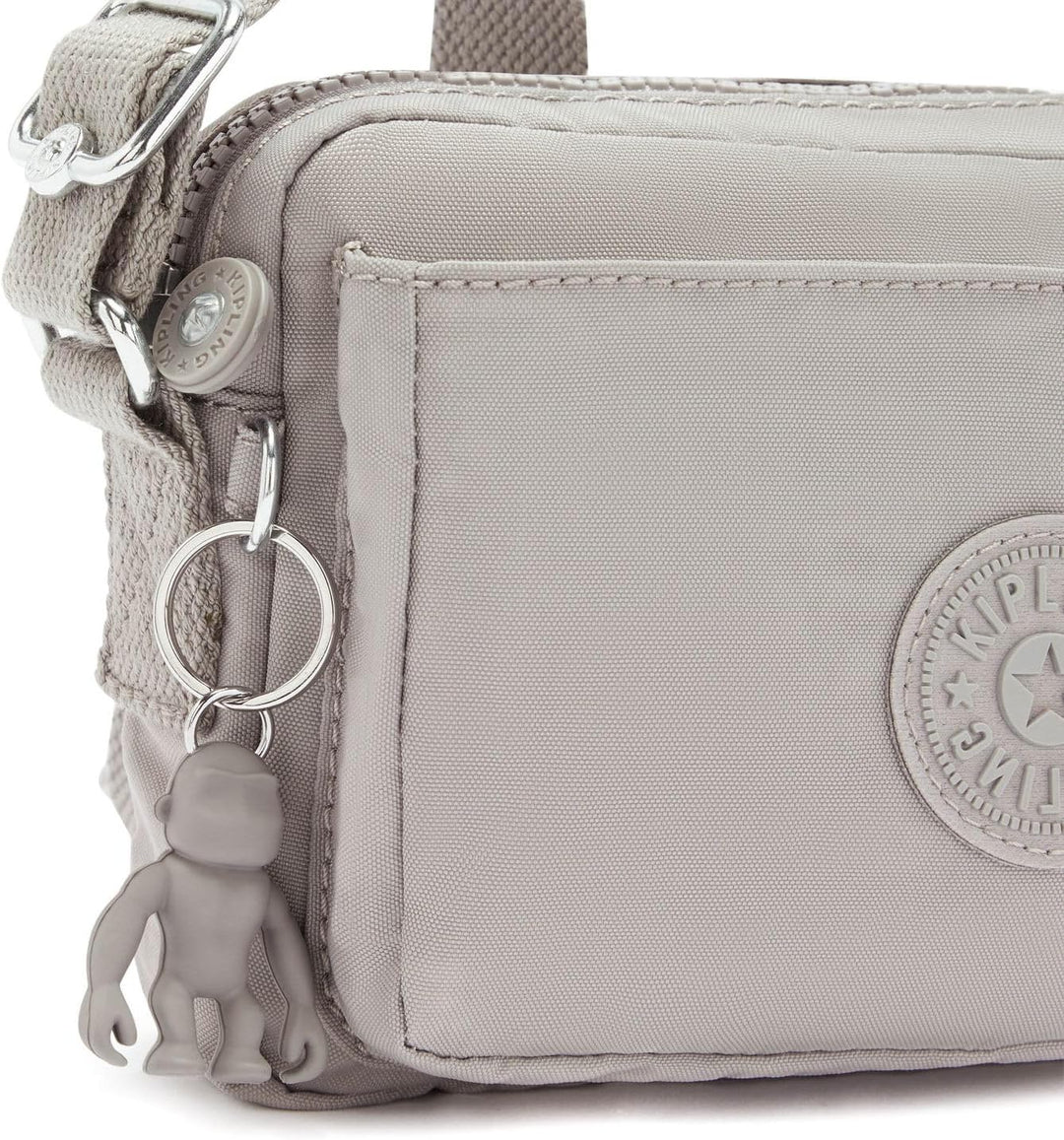 Kipling Damen Abanu Crossbody, Grau Gris, 20x13.5x7.5 cm (B x H x T) Grey Gris, Grey Gris