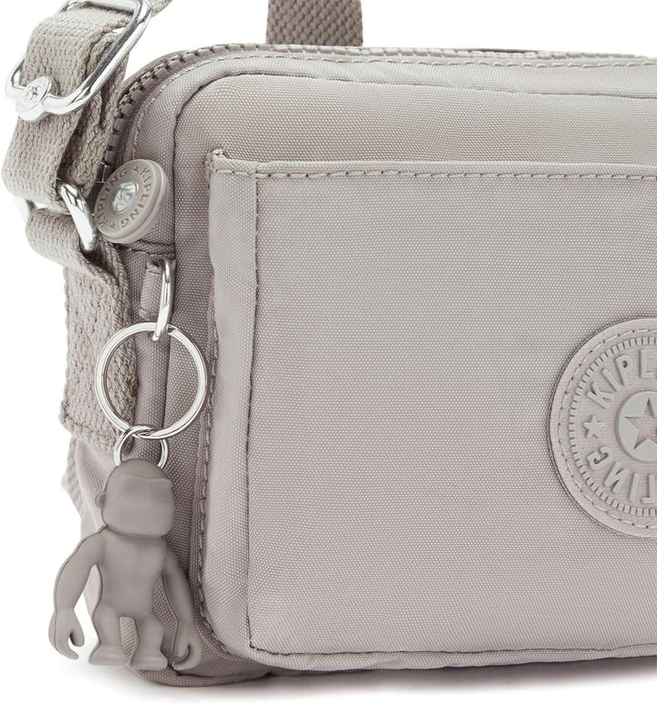 Kipling Damen Abanu Crossbody, Grau Gris, 20x13.5x7.5 cm (B x H x T) Grey Gris, Grey Gris