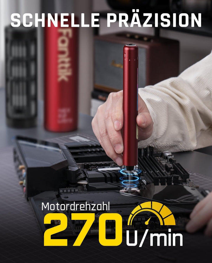 Fanttik E2 Ultra 3.7V Mini Elektro Schraubendreher Set, 50 in 1 Magnetische Präzisions-Schraubendreh