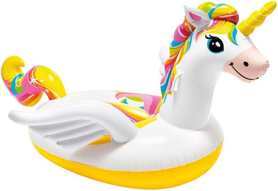 Badeinsel Luftmatratze Einhorn 201x140x97cm für Pool Badesee