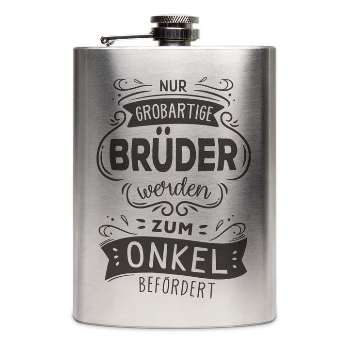 Edelstahl Flachmann 237 ml 8 oz Geschenk mit individueller Gravur - Befördert, Befördert