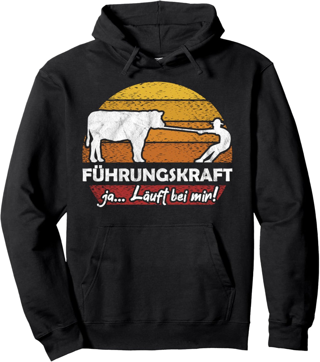 Witzige Führungskraft Landwirt Kuh Pullover Hoodie