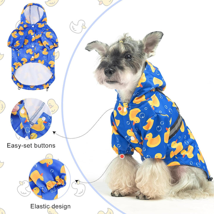 BEAUTYZOO Hunderegenmantel mit integriertem Geschirr für kleine mittelgrosse Hunde und Welpen, Junge