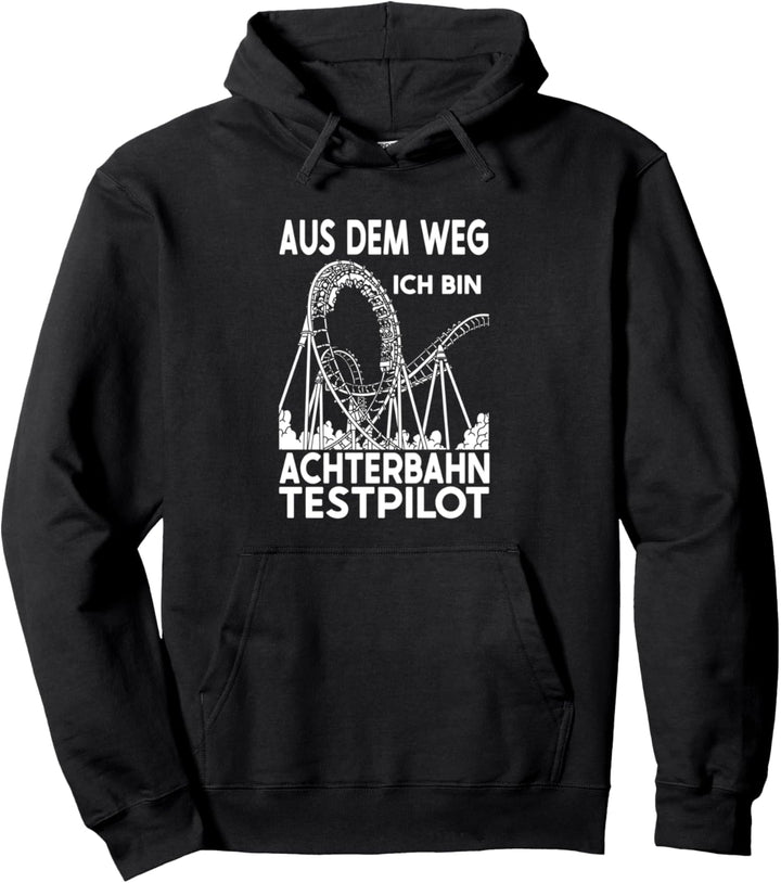 Aus dem Weg Achterbahn Freizeitpark Pullover Hoodie