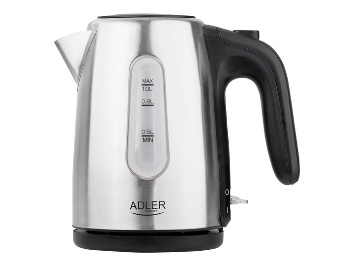 Adler Wasserkocher aus Metall mit einer Kapazität von 1 Liter und 1200 W Leistung AD 1273, 1630, Ede
